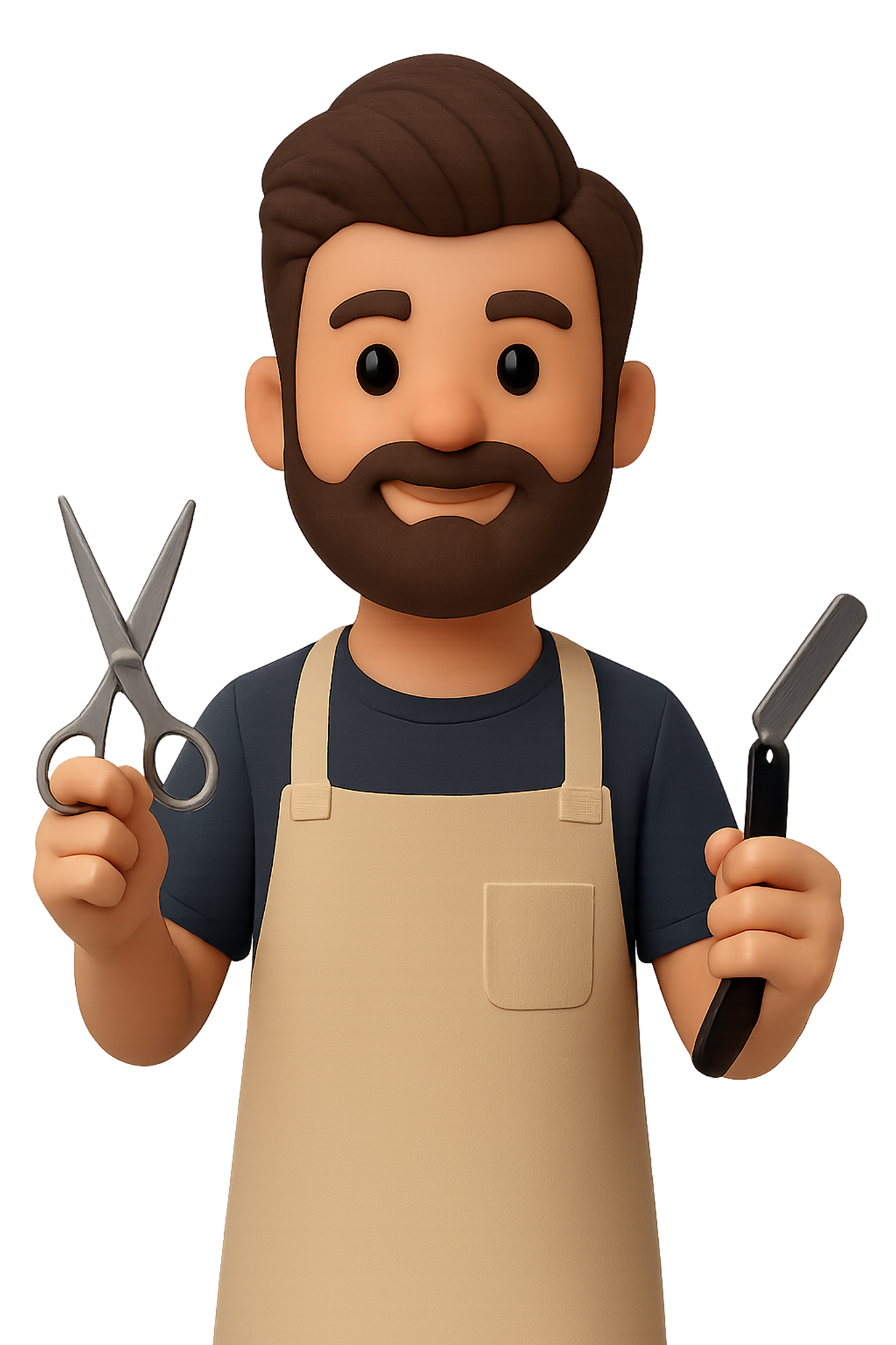 Professional barber character